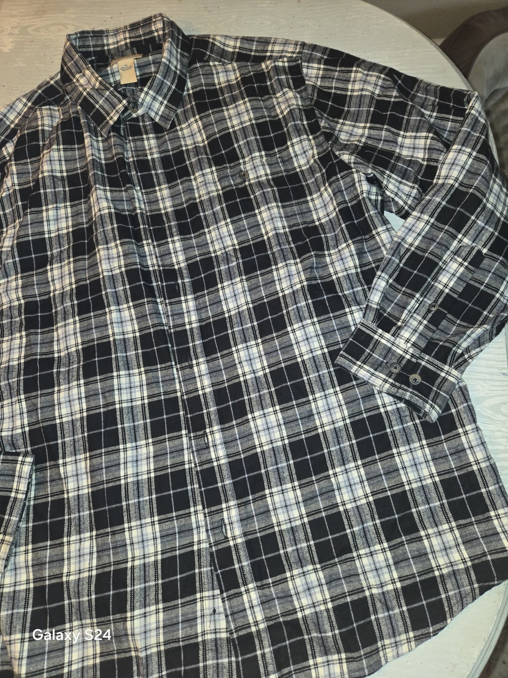 Men's Xl Blue Mountain Button-Down Flannel Shirt